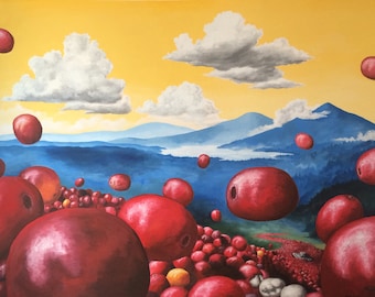 Raining Coffee - Archival Print of Colombian Mural