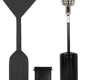 Stand-up Patio Heater Cover, Up-grated Oxford Stoff 600D Wasserdicht mit Reißverschluss für Outdoor Heizgeräte, Anti-UV Schwarz