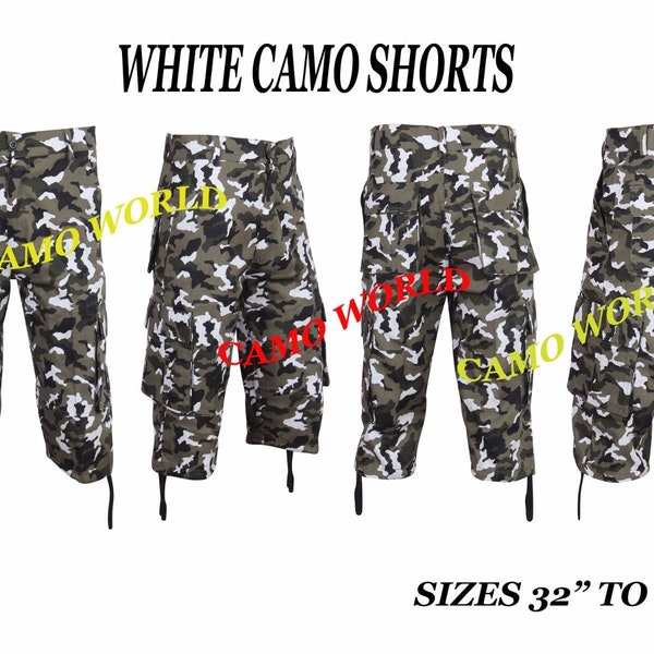 Men's Army Camo Cargo Shorts Sizes: 32" TO 38"