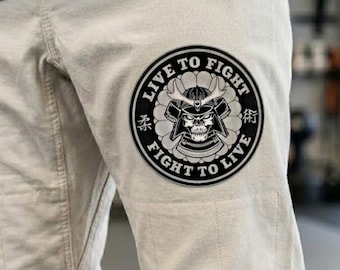 Jiu Jitsu Patches Live to Fight, BJJ Gi Patch, Jiu Jitsu Gifts for Men and Women, BJJ Blue Belt Gift, Grappler Gear Accessories