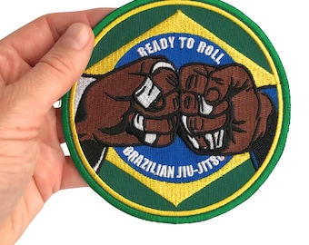 Brazilian Jiu Jitsu Patches, Martial Arts Patch Ready to Roll, BJJ Gi Kimono and MMA Gear Accessory