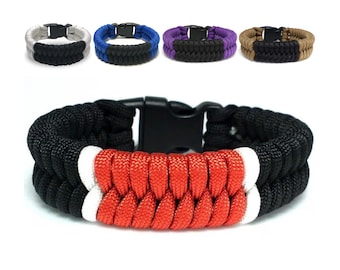 BJJ Bracelet, Jiu Jitsu Gifts for Men and Women, BJJ Black Belt Coach Gift, Ranked MMA Martial Arts Accessory (White, Blue, Purple, Brown)