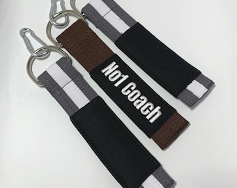 Jiu Jitsu BJJ Belt Keychain with Personalized Embroidery - Custom JiuJitsu Gift Ideas for Christmas, Birthday, Coach, Karate, Aikido