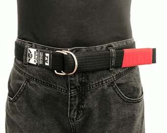 Ceinture de Jiu Jitsu pour pantalon aux couleurs de la ceinture JJB - Blanc Bleu Violet Marron Ceinture noire, Vêtements de Jiu-Jitsu, Cadeaux JJB pour les amateurs de Jiu Jitsu