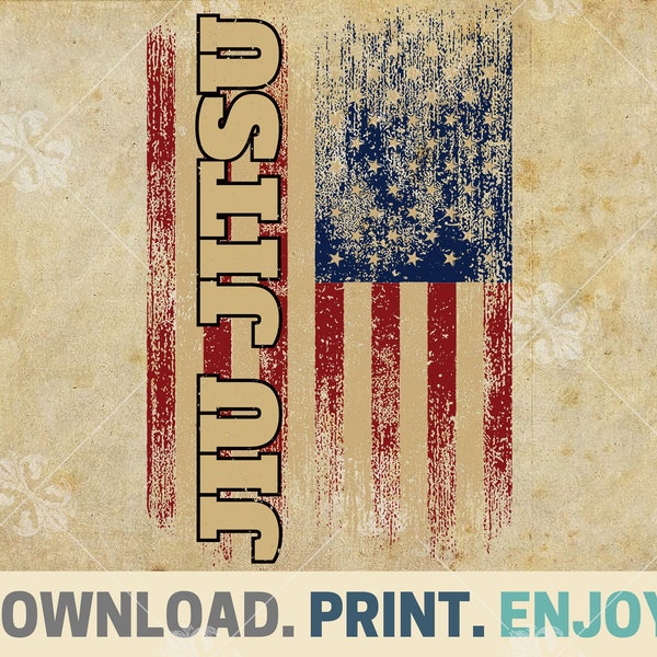 American Flag Brazilian Jiu Jitsu Shirt Sublimation PNG Instant Download, Vintage BJJ, Jiu Jitsu Digital Art Design, Patriotic Png T Shirt