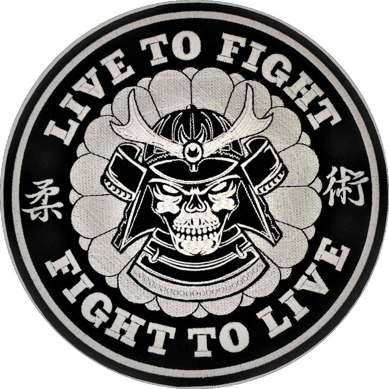 Jiu jitsu patches Brazilian Jiu Jitsu Gi Patch Live to Fight Etsy