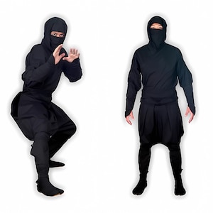 Ninja Dress Shinobi Shozoku - Authentic Japanese Ninja Suit Outfit, Ninja Costume, Bujinkan Ninjutsu Uniform for Bushido Martial Arts