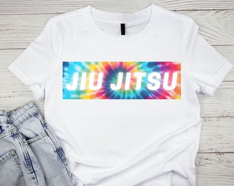 Brazilian Jiu Jitsu T Shirt Design PNG, Art of Jiu Jitsu Shirt, Tie Dye JiuJitsu Png Bleached Sublimation Shirt Ideas, Jiu Jitsu Dad Gift