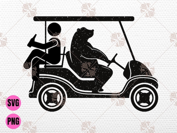 Funny Golf Shirt, Golfing Dad Png, Golf Invite, Grandpa Golf PNG, Tote Bag Svg, Bear Golf Cart Driver, 40th Birthday Golf Joke Digital Print