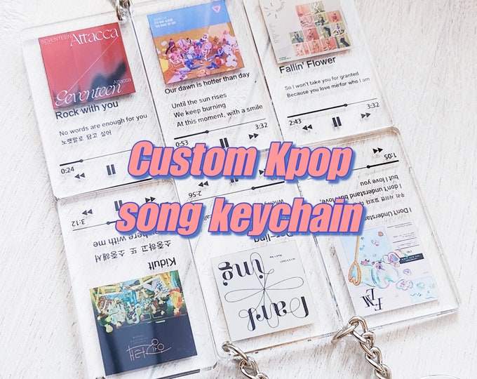 New! Custom Song Keychains, Personalized Spotify Keychain, song lyrics keychain, gift keyrings, kpop gift