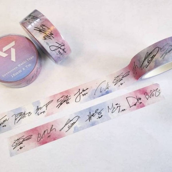 Restock SEVENTEEN Washi Tape, K-pop Washi Tape | Scoups Jeonghan Joshua Jun Hoshi Wonwoo Woozi The8 Mingyu Dk Seungkwan Vernon Dino