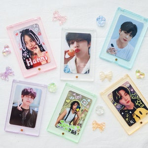 Nouveau! Cadre photo magnétique transparent en acrylique coloré, porte-carte photo, présentoir Polaroid