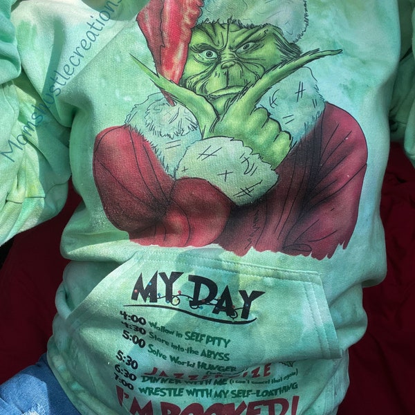 Grinch dye hoodie