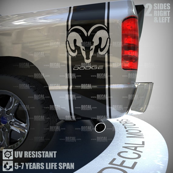 Dodge Ram Hood Fader Decal Vinyl Rally Stripes Graphics 1500 2500 3500 Rebel 5.7