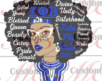 Zeta Phi Beta Svg Etsy