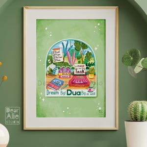 Islamische Dua Kunstdruck, Ease My Aufgabe Illustration, Hadith Zitate Studienplakat Muslimisches Zuhause