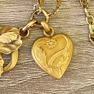 Antique Art Nouveau Gold Cased Heart Charm