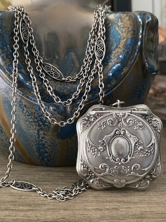 Antique French Square Neoclassical Chatelaine Comp