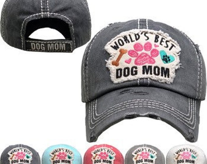 World Best Dog Mom Baseball Hat Women Dog Mama Mothers Day Etsy