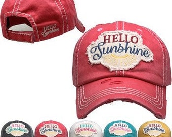 Hello Sunshine Baseball Hat Women,