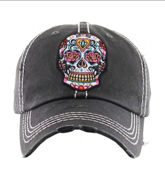 Sugar Skull Hat Womens Baseball Hat Dia 
