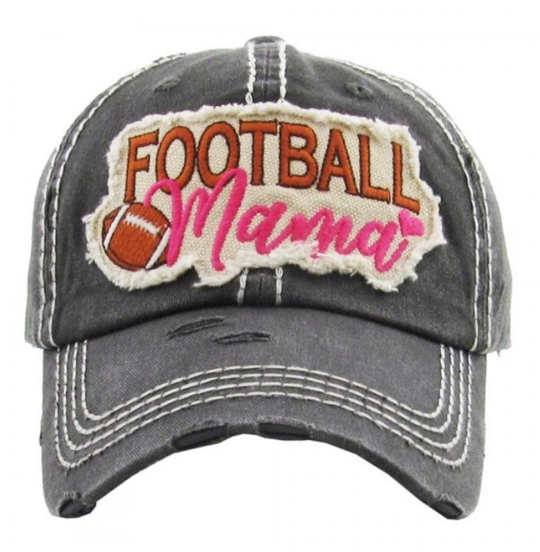 Distressed Black Football Mama Baseball Cap Football Mom Mom - Etsy
