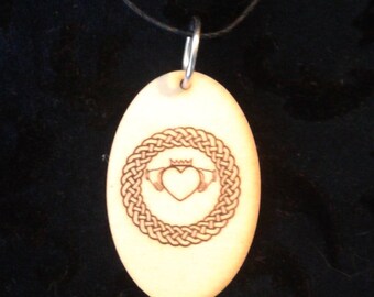 Celtic laser-engraved necklaces