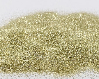 Light Gold Fine Metallic Polyester Glitter, Craft Glitter for Nail, Tumblers Snowglobes, Rich Girl
