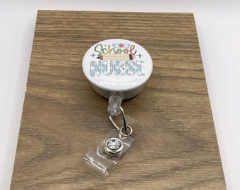 School Nurse Retractable Badge Reel