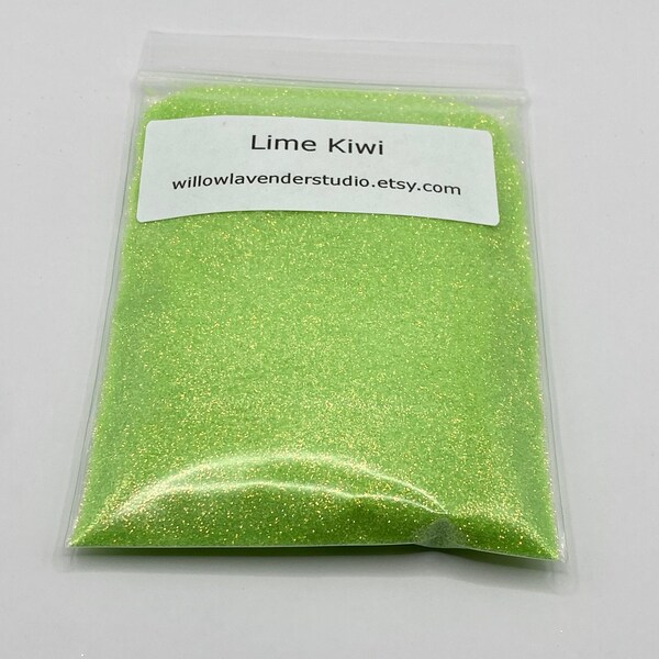 Green Fine Glitter, Loose Glitter, Iridescent polyester glitter, Lime Kiwi,  Glitter for resin, nail art, tumbler, cups, snow globe