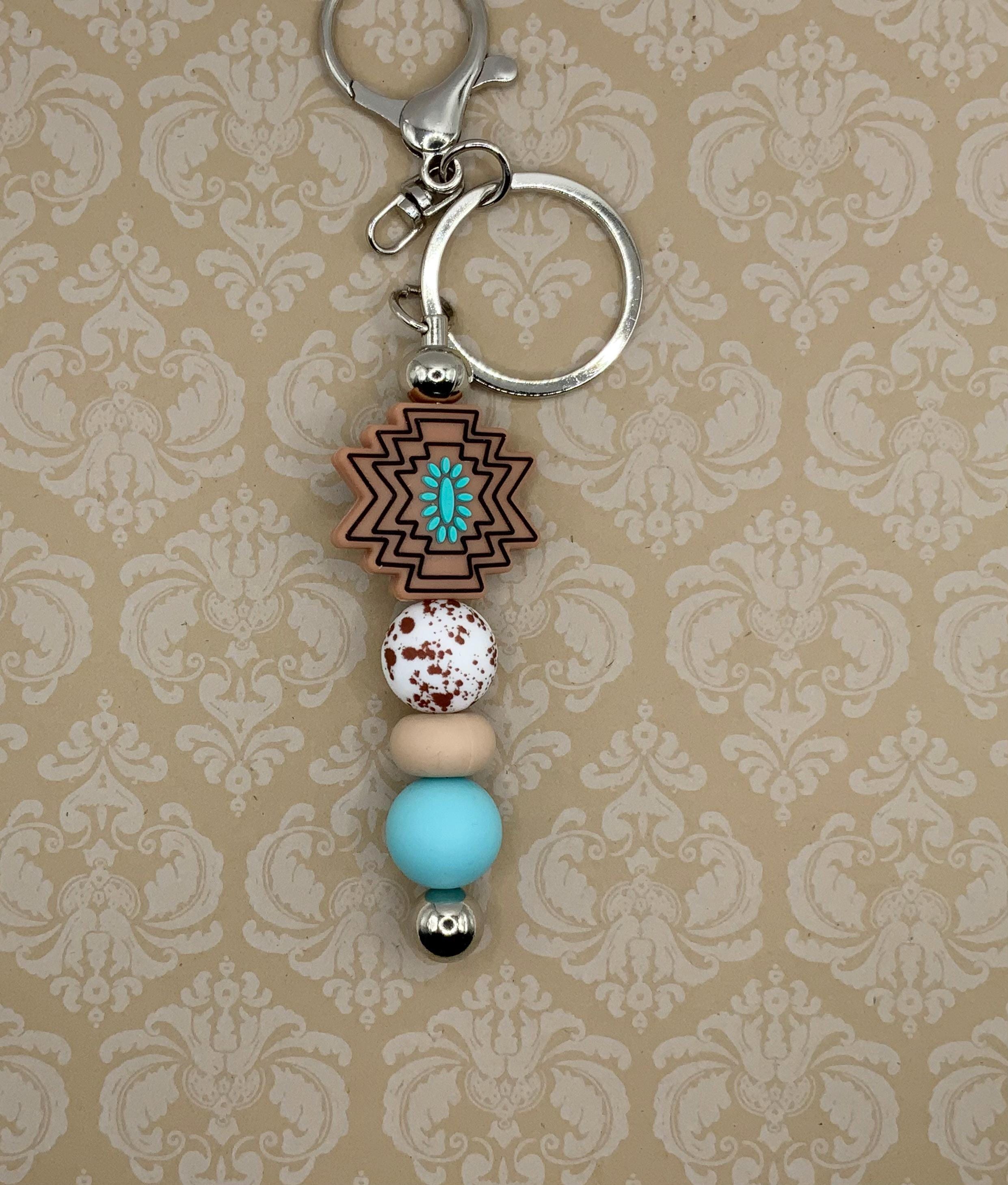 Beaded Keychain - Western Concho Keychain - Country Girl Accessories ...