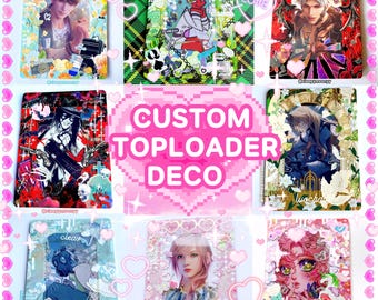 Custom Decorated Toploader | Anime Vtuber Manga Comfort Character