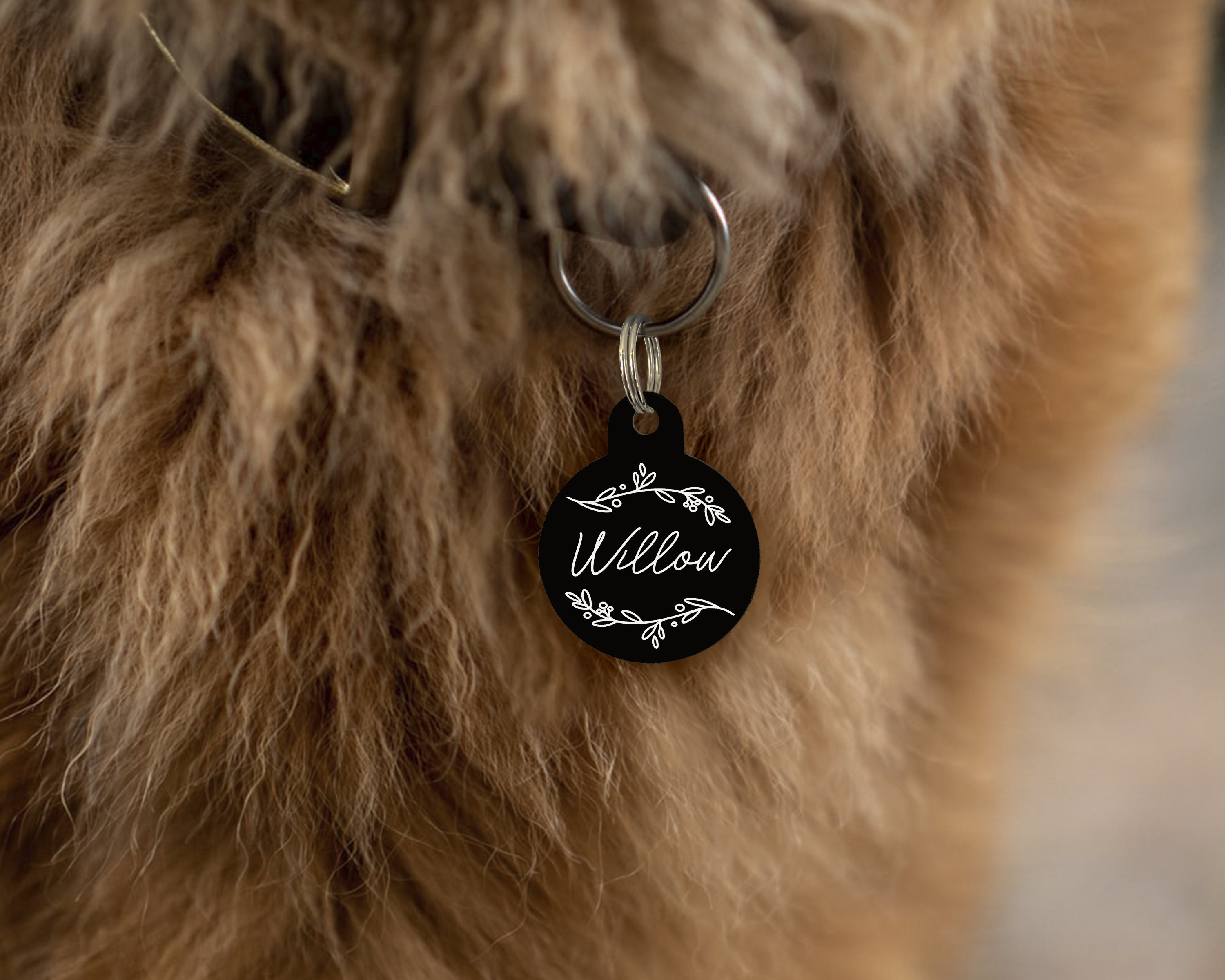 DOG TAG [Floral] - Custom Dog Tag, Pet ID Tag, Lost Dog Tag, Personal…