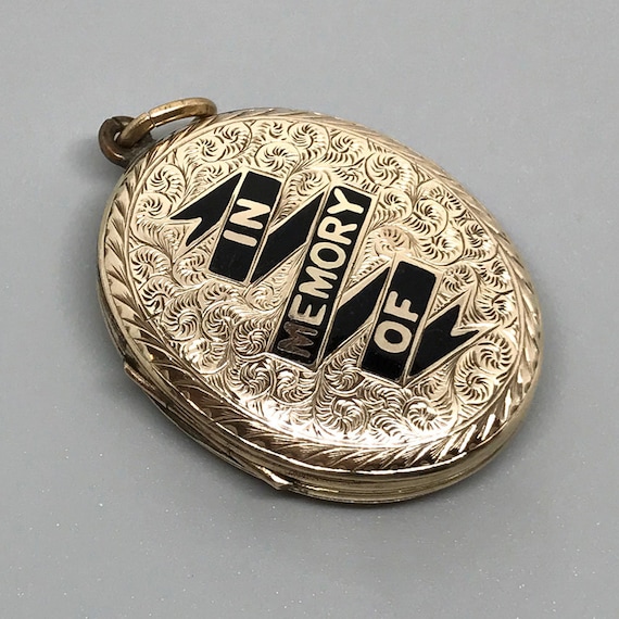 Antique 1880s Victorian 9-12k Gold mourning locke… - image 1