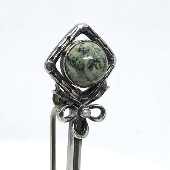 Antique Sterling Silver Victorian Scottish Agate … - image 1