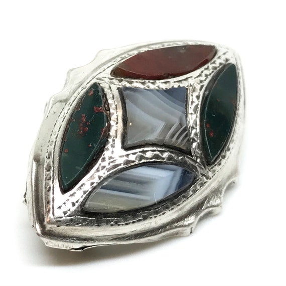 Antique Victorian Scottish Specimen Agate Brooch,