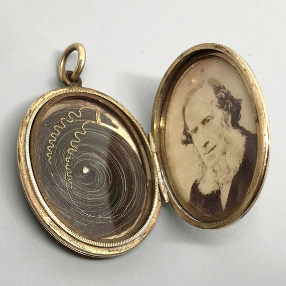 Antique 1880s Victorian 9-12k Gold mourning locke… - image 7