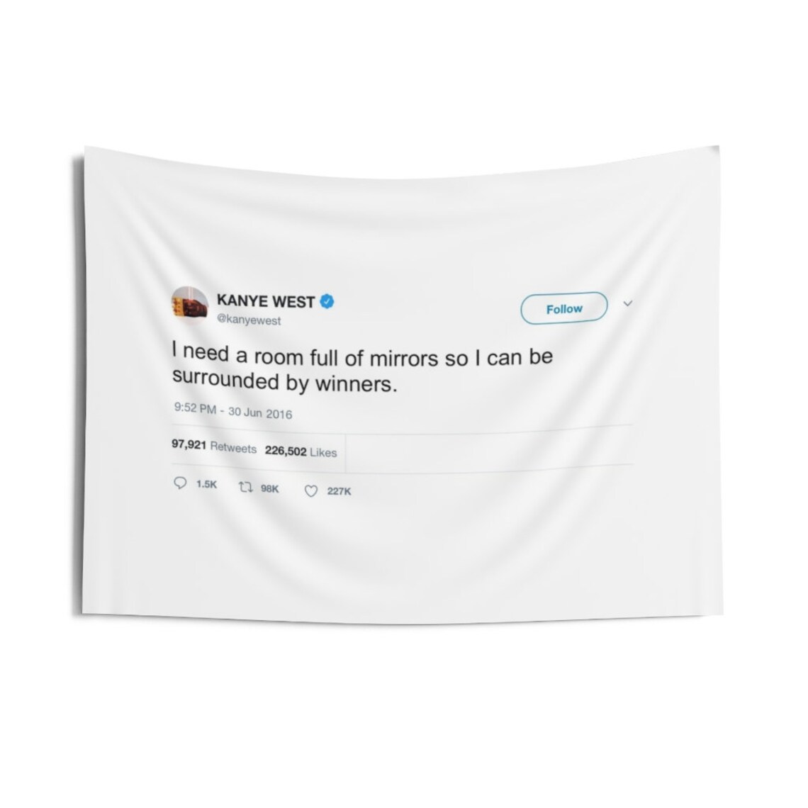 Kanye Tweet Tapestry Funny Meme Tapestry College Dorm Decor Etsy