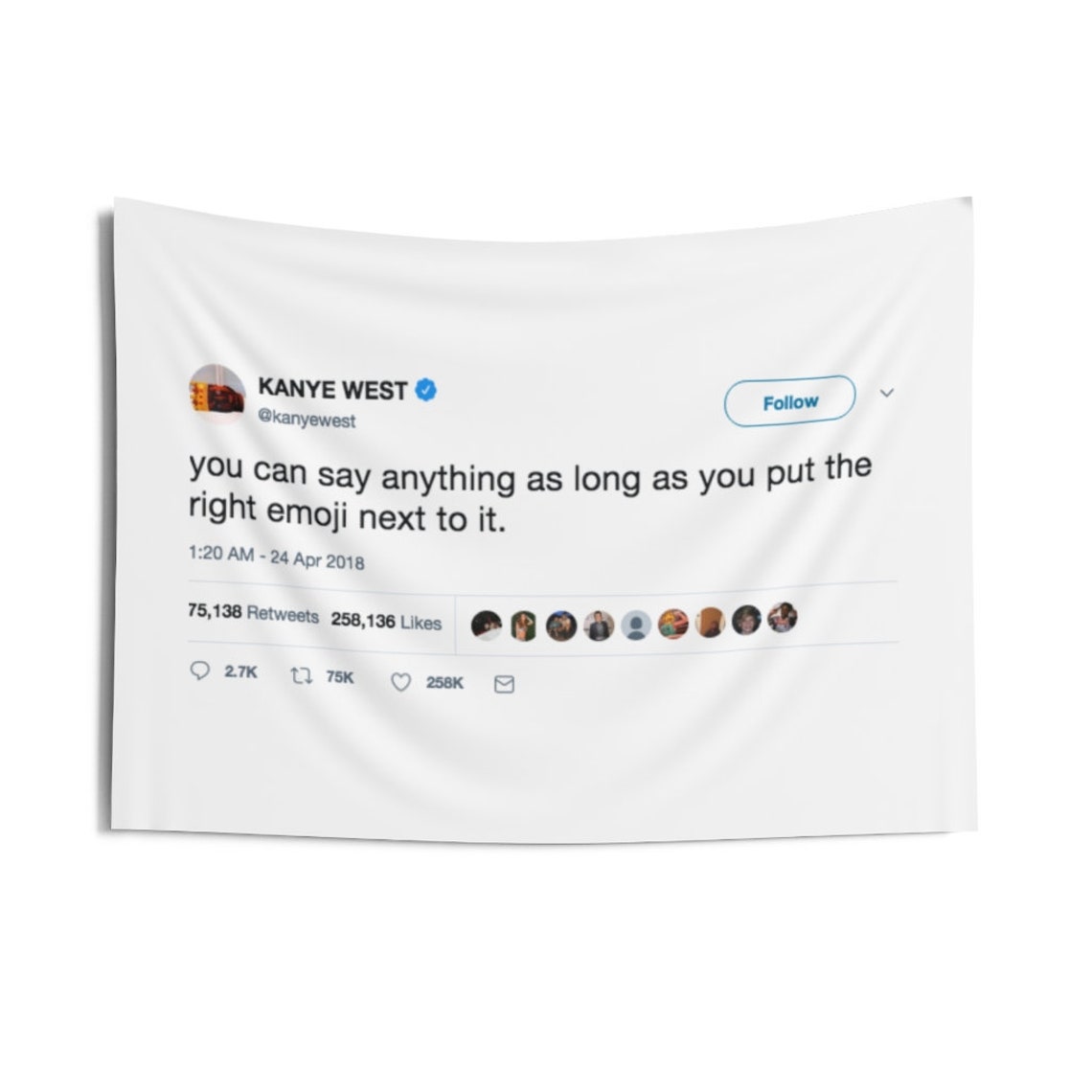 Kanye Tweet Tapestry Funny Meme Tapestry College Dorm Decor Etsy