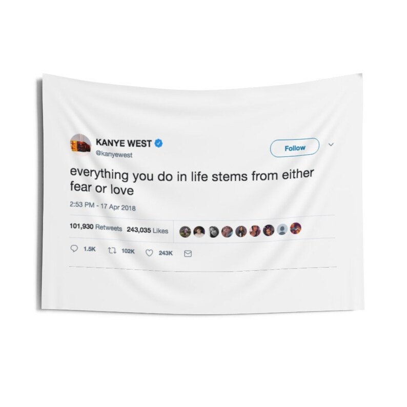 Kanye Tweet Tapestry Funny Meme Tapestry College Dorm Decor Etsy