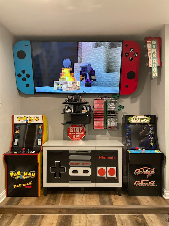 Switch Gaming TV Frame Decor Game Room Video Game Playroom Man