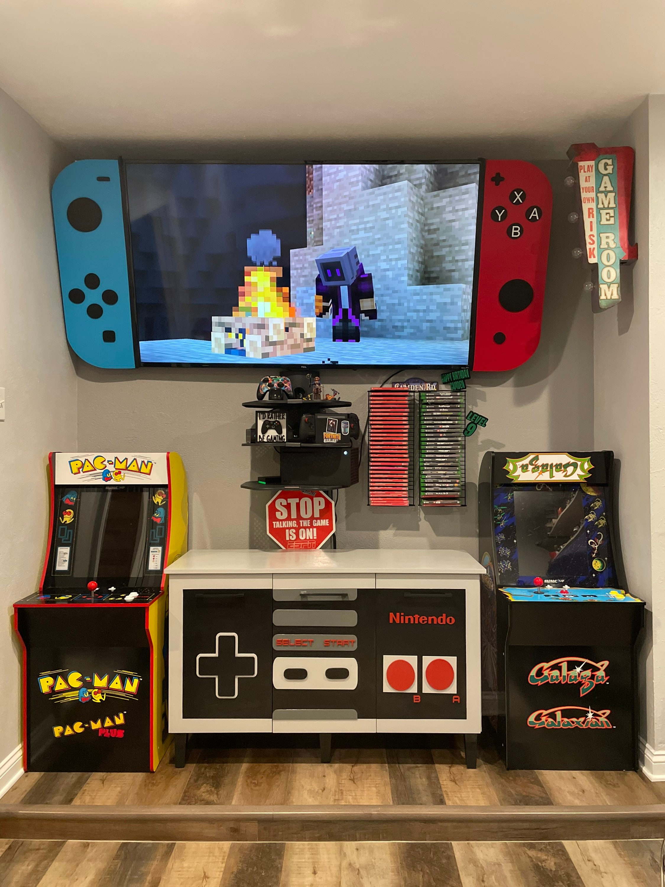 Switch Gaming TV Frame Decor Game Room Video Game Playroom photo pic