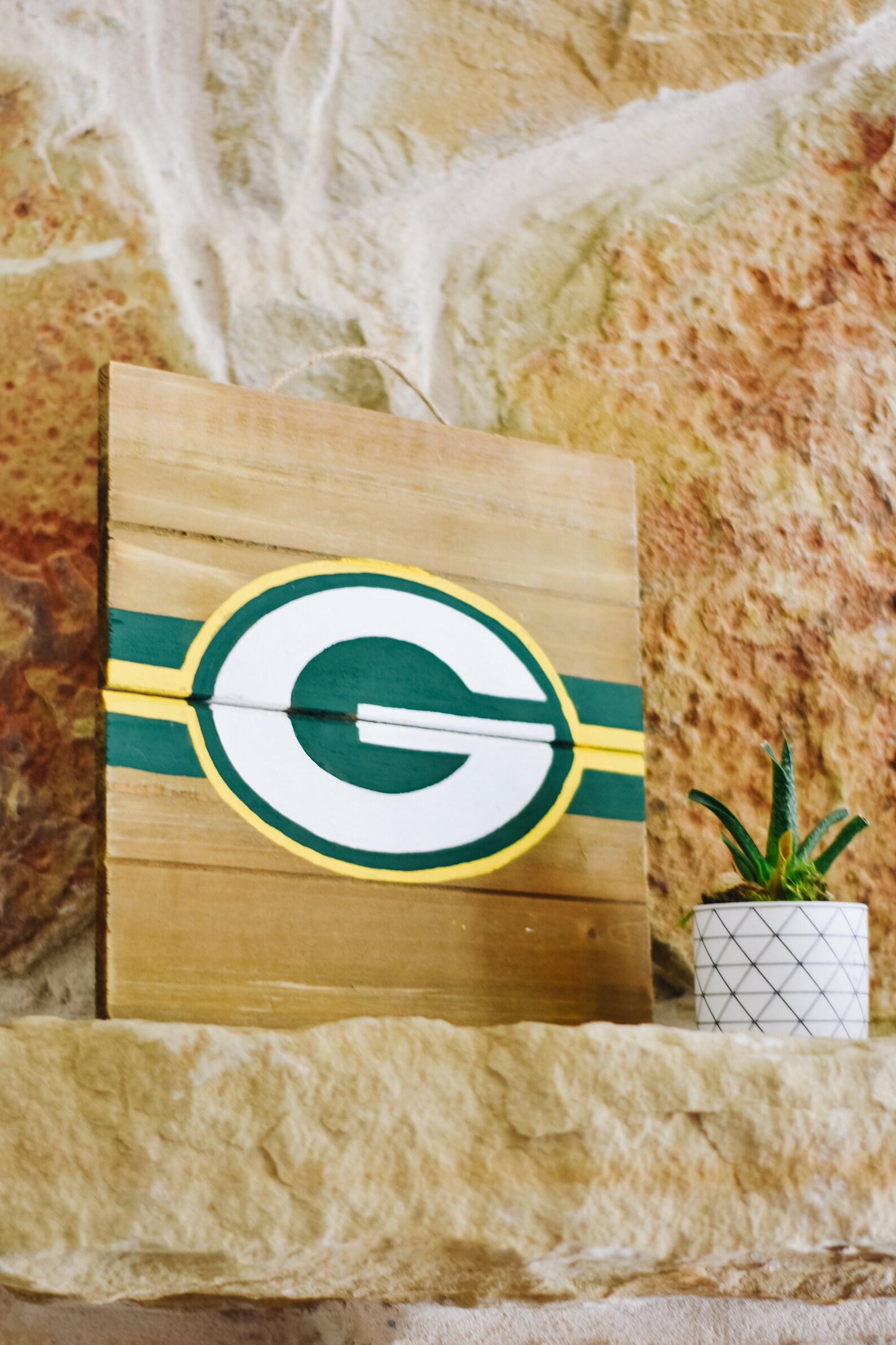 Green Bay Packers Wall Hanging Decor Father Gift Boyfriend Etsy UK
