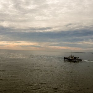 Boat on the Ocean Photo on 8x10 Metallic Print w/Lustre Coating