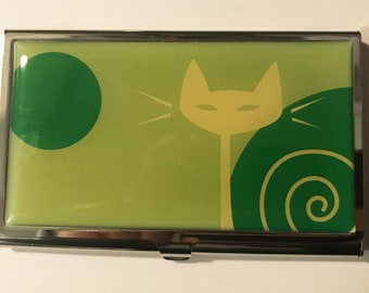 Green Business Card Holder