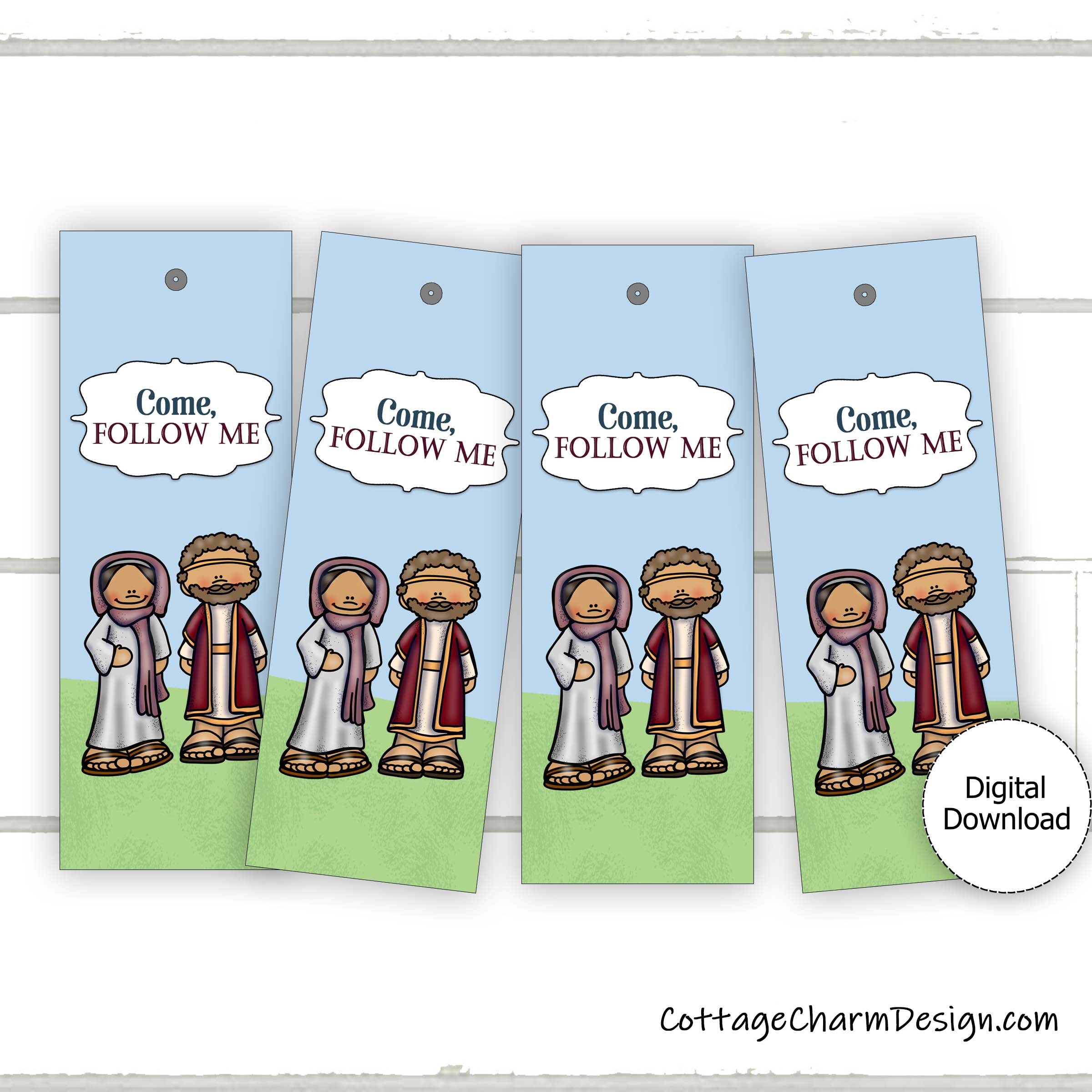 Come Follow Me Bookmark Printable Primary Bookmark Printable Etsy