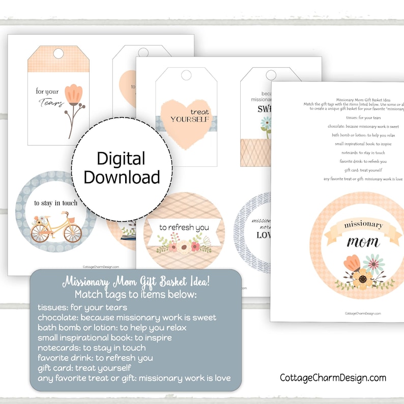 Missionary Mom Survival Kit Printable Missionary Mom Gift Printable Instant Download