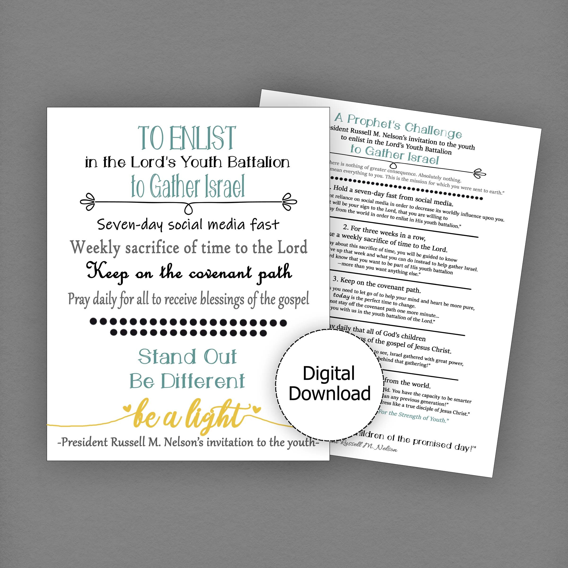 It is a photo of Critical President Nelson Challenge Printable It's just a graphic of Critical President Nelson Challenge Printable