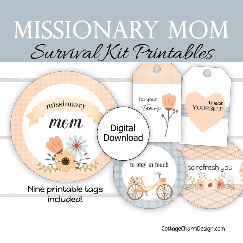 Missionary Mom Survival Kit Printable Missionary Mom Gift Printable Instant Download
