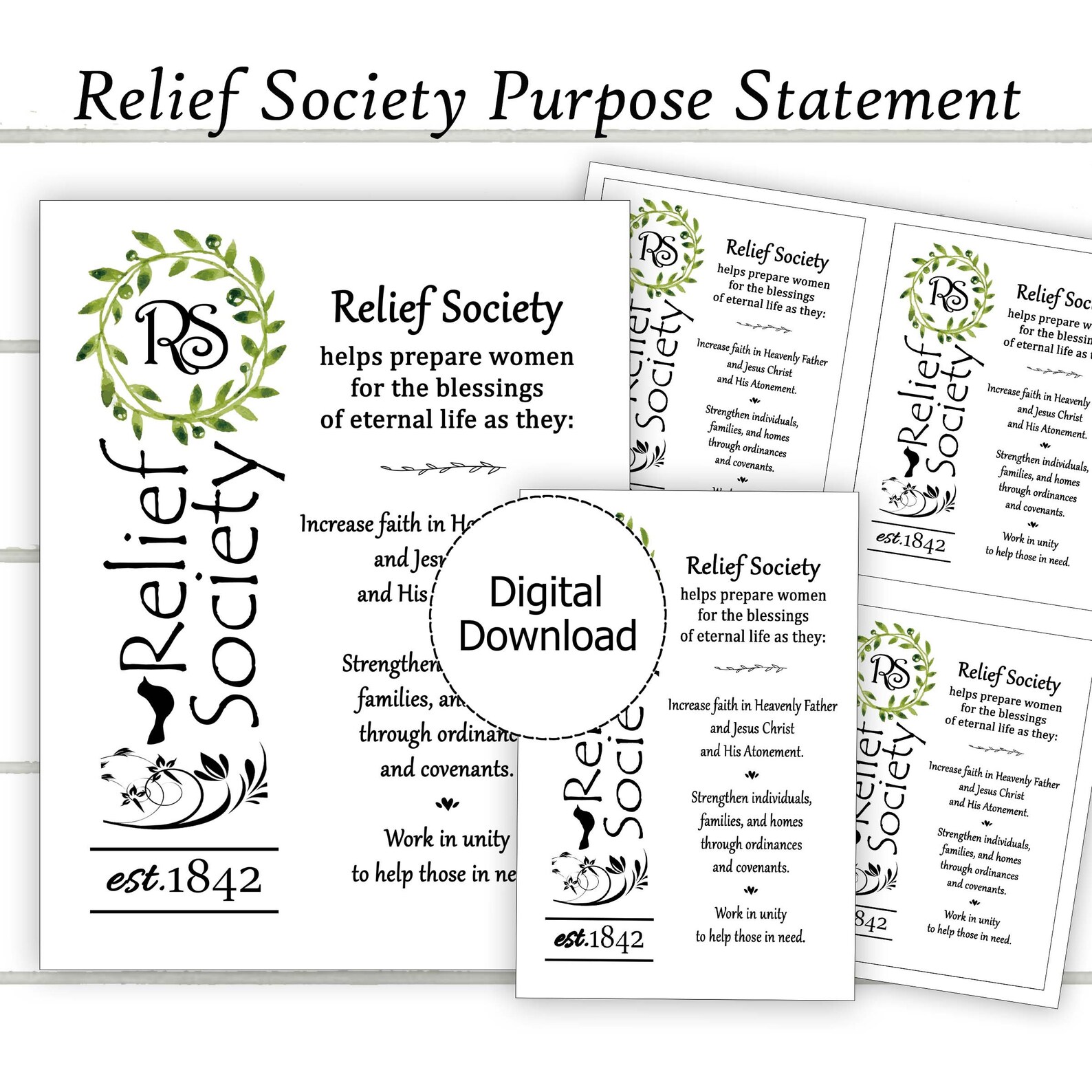Relief Society Purpose Statement Printable | Etsy